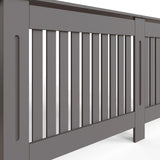 FWStyle Vertical Slat Extra Large MDF Grey Radiator Cover