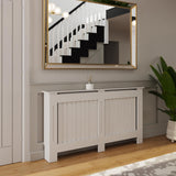 FWStyle Vertical Slat Large MDF White Radiator Cover