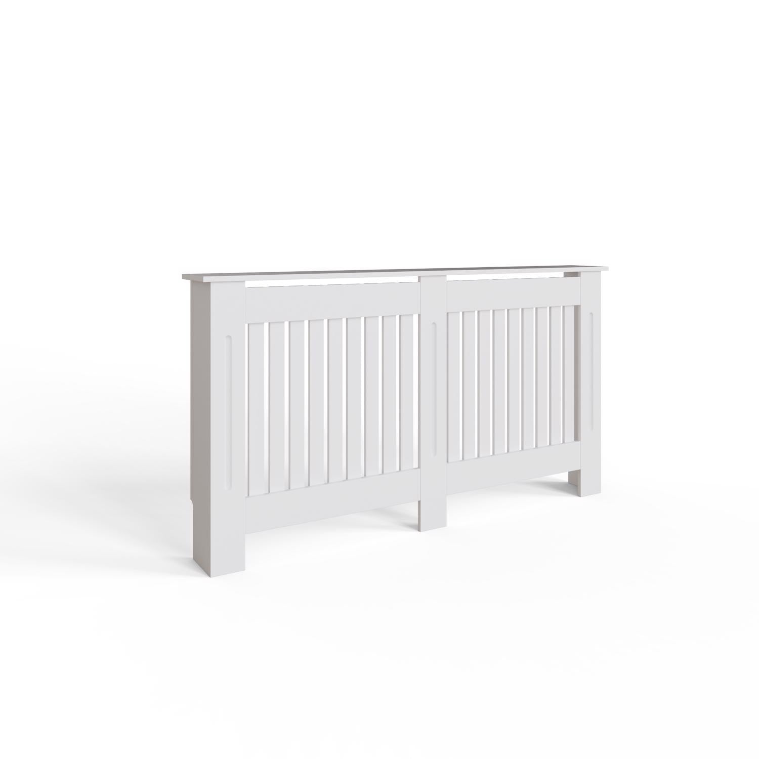 FWStyle Vertical Slat Large MDF White Radiator Cover