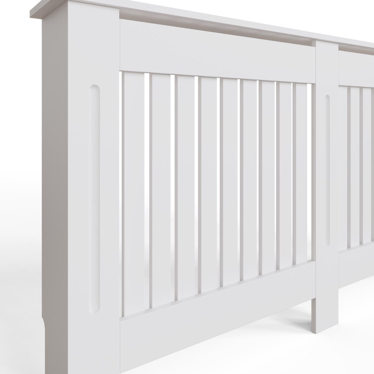 FWStyle Vertical Slat Large MDF White Radiator Cover