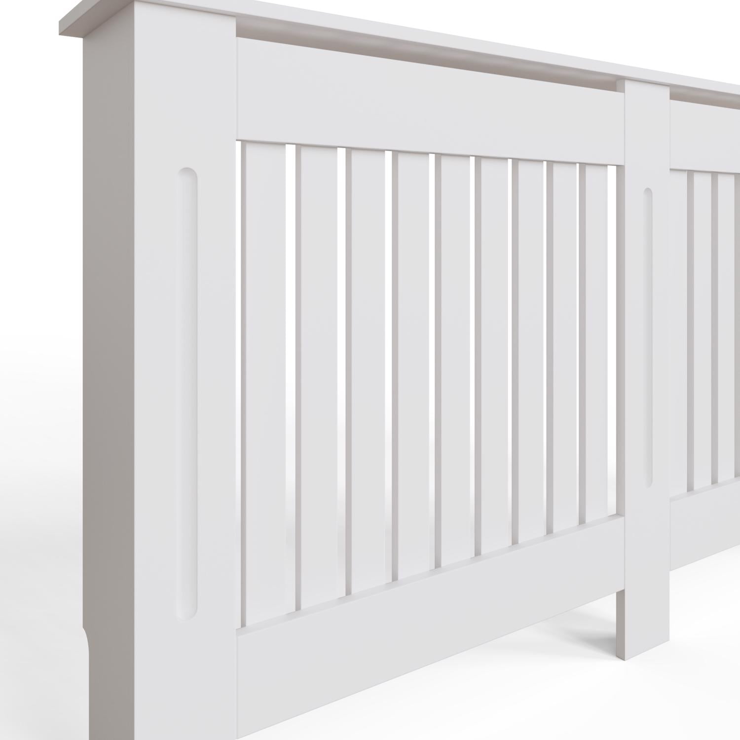 FWStyle Vertical Slat Large MDF White Radiator Cover