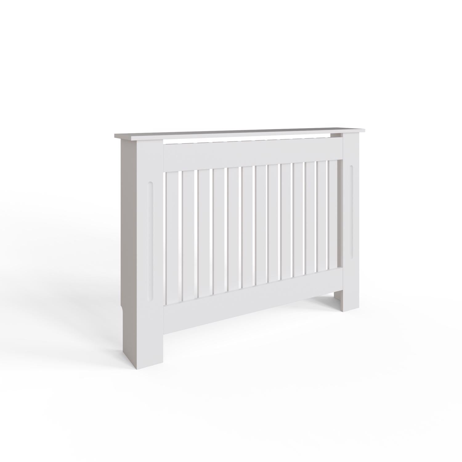 FWStyle Vertical Slat Medium MDF White Radiator Cover