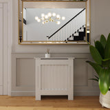 FWStyle Vertical Slat Small MDF White Radiator Cover