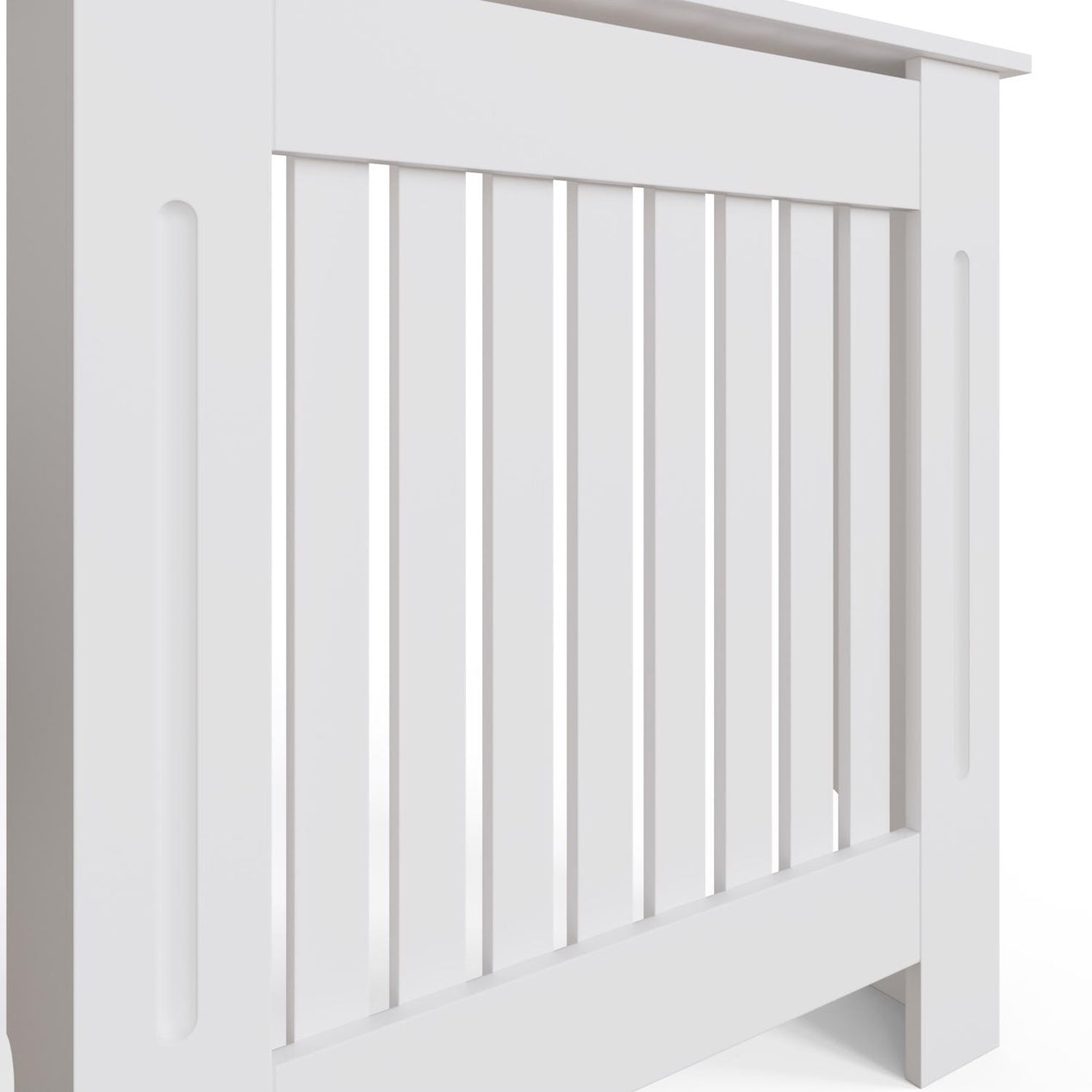 FWStyle Vertical Slat Small MDF White Radiator Cover
