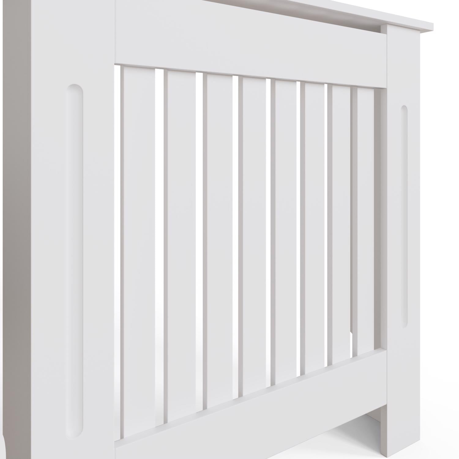 FWStyle Vertical Slat Small MDF White Radiator Cover