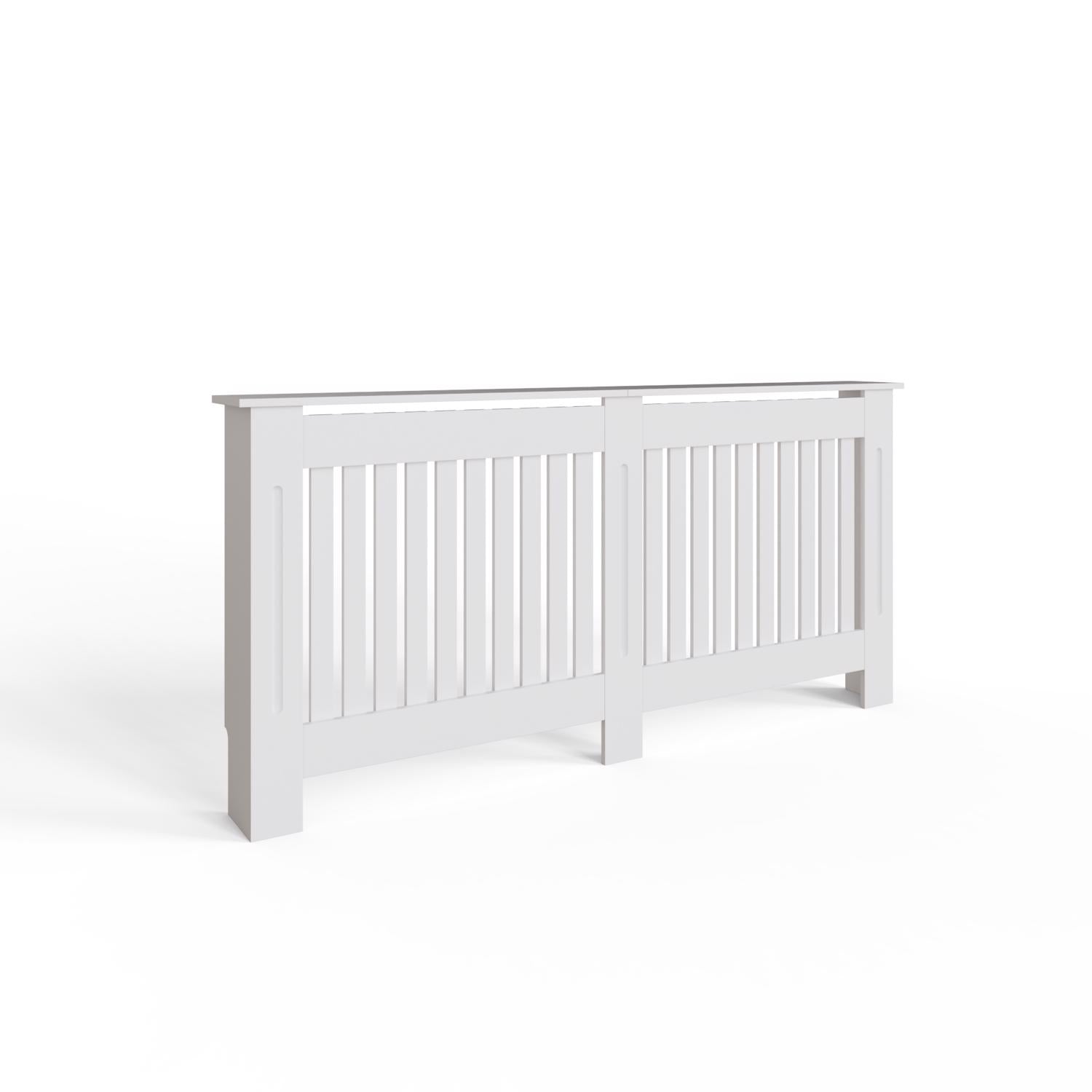 FWStyle Vertical Slat Extra Large MDF White Radiator Cover