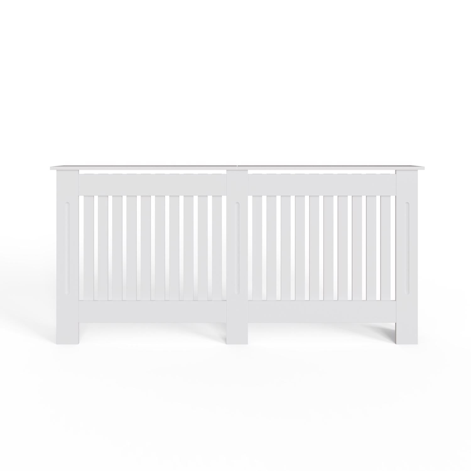 FWStyle Vertical Slat Extra Large MDF White Radiator Cover
