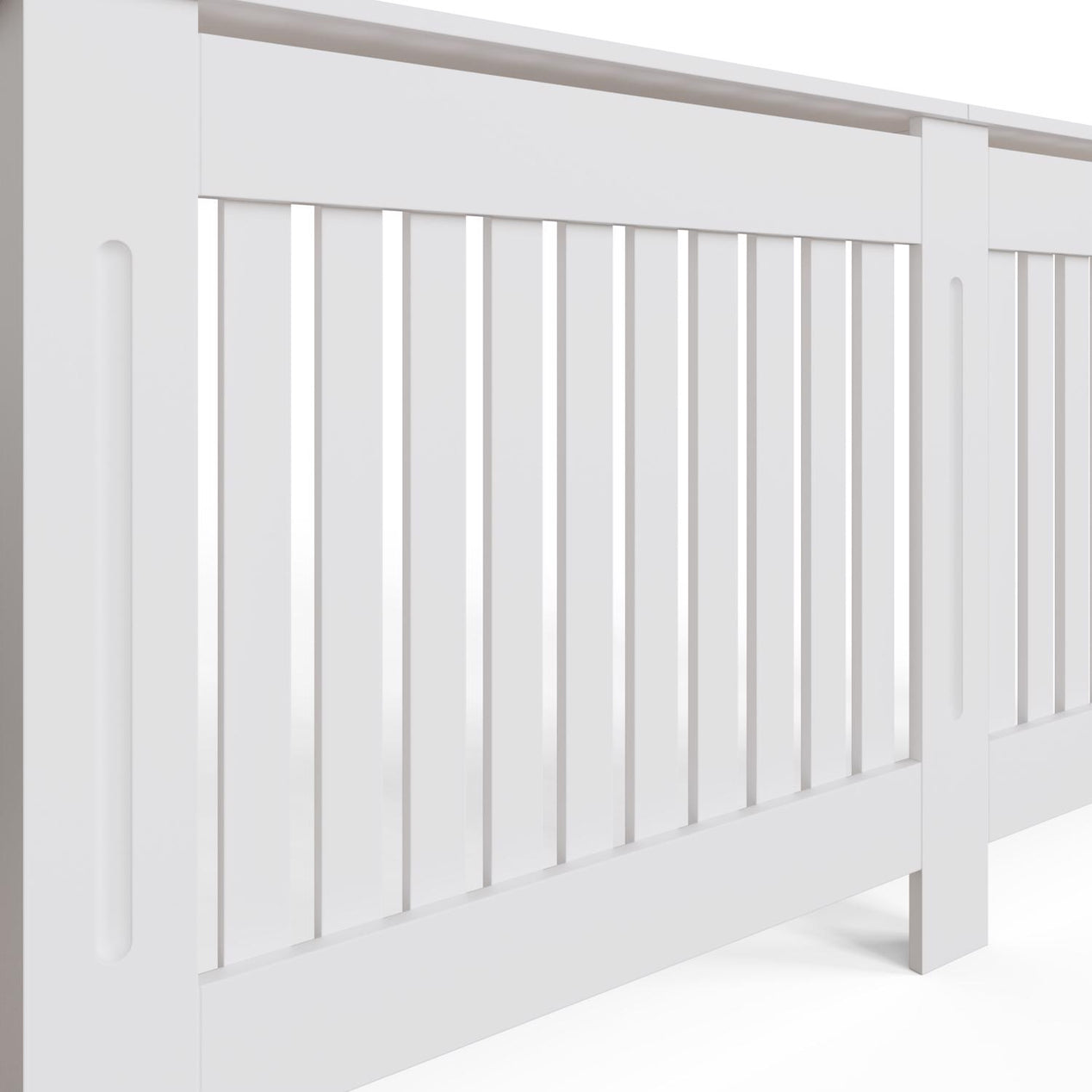 FWStyle Vertical Slat Extra Large MDF White Radiator Cover