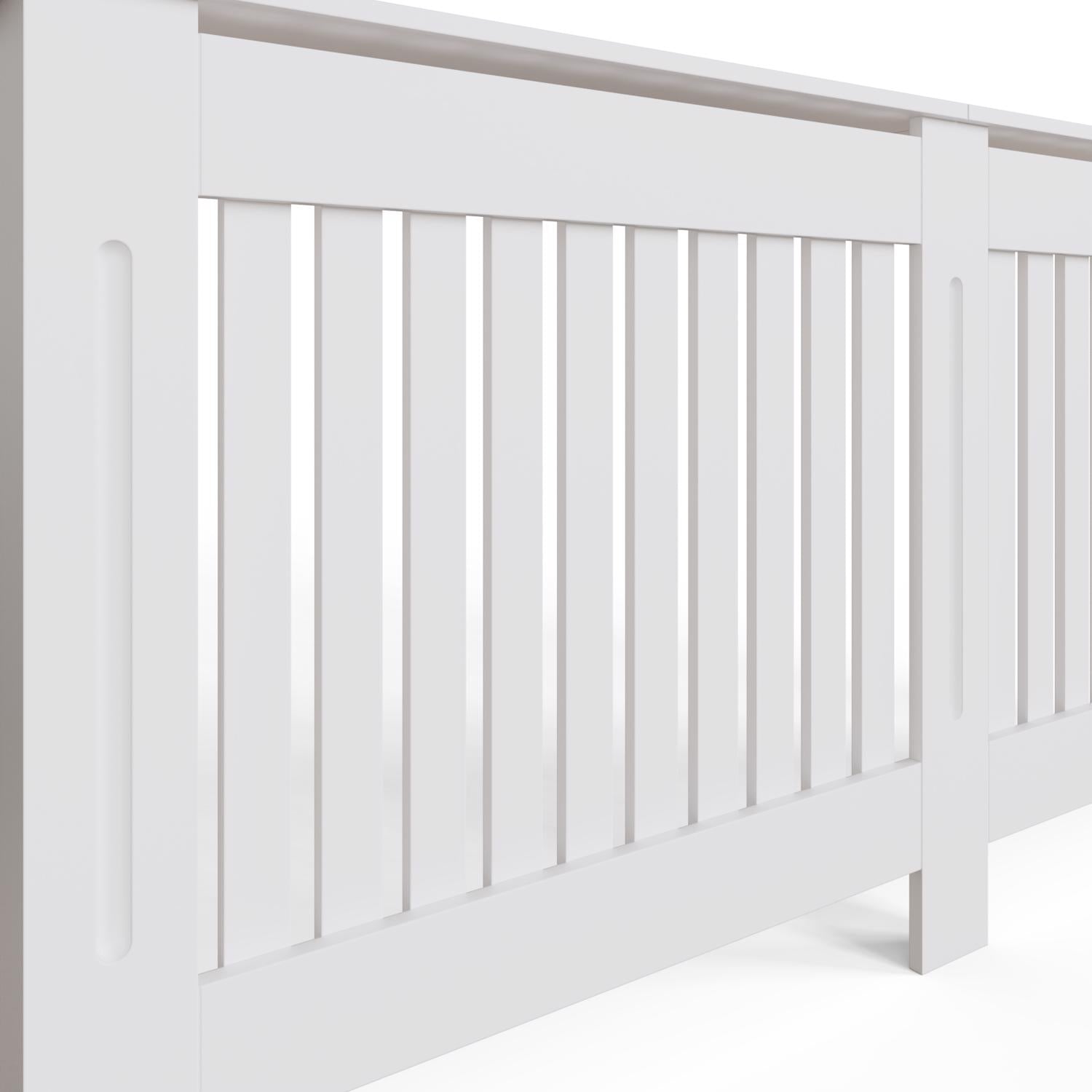 FWStyle Vertical Slat Extra Large MDF White Radiator Cover