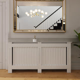 FWStyle Vertical Slat Extra Large MDF White Radiator Cover