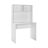 Adore Matt White Study Desk with Storage Hutch