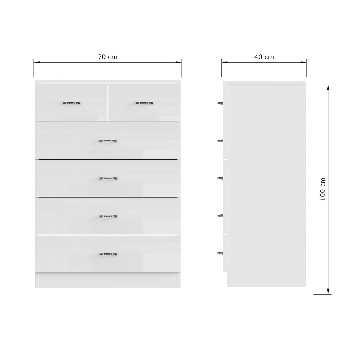 Chilton 2 Piece White Gloss Nursery Furniture Set
