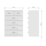 Chilton 2 Piece White Gloss Nursery Furniture Set