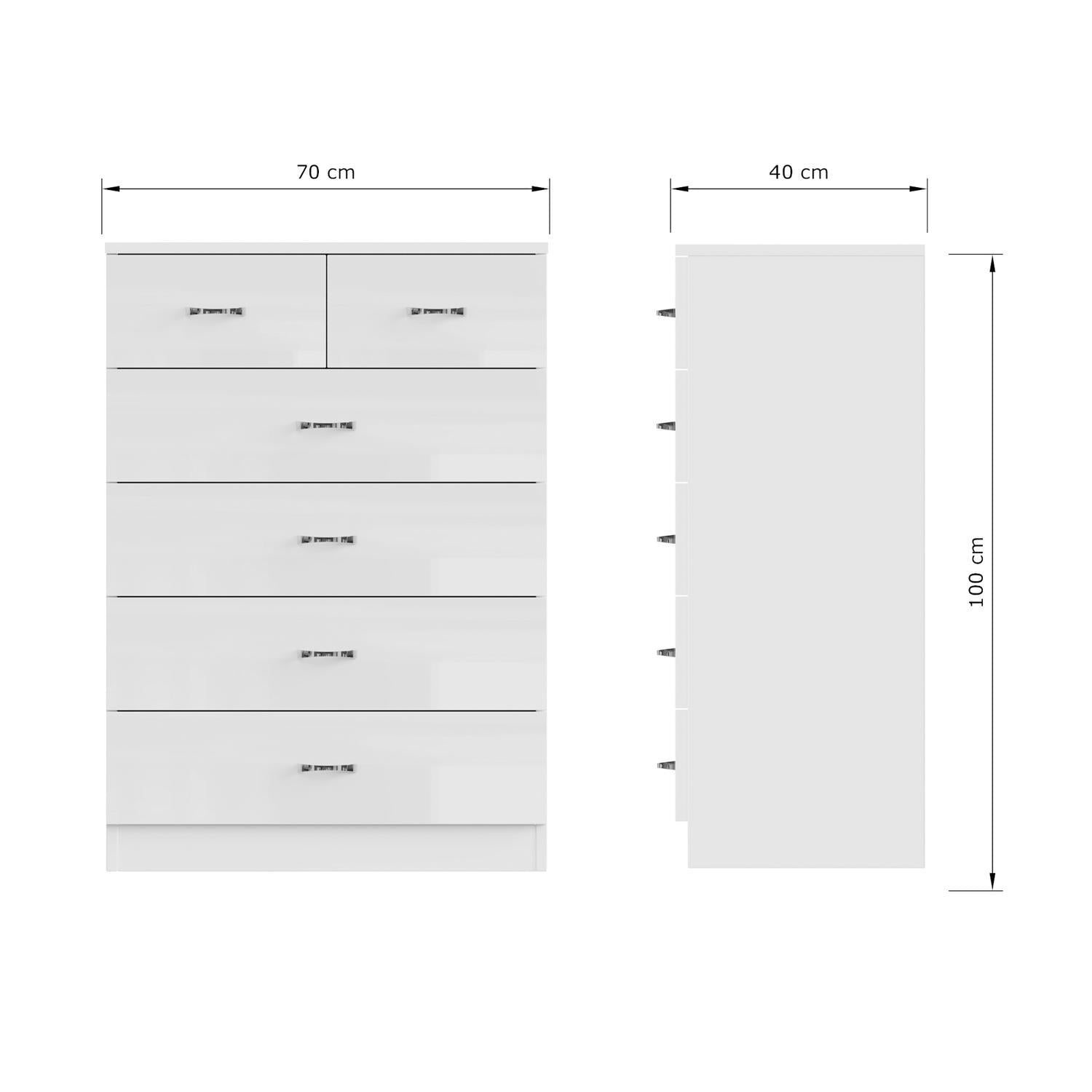 Chilton 2 Piece White Gloss Nursery Furniture Set