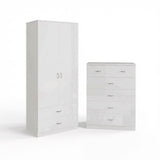 Chilton 2 Piece White Gloss Nursery Furniture Set