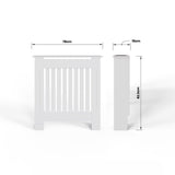 FWStyle Vertical Slat Small MDF White Radiator Cover