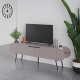 Capsule Modern TV Unit Multimedia Centre Mocha Grey with Storage