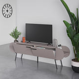 Capsule Modern TV Unit Multimedia Centre Mocha Grey with Storage