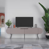 Capsule Modern TV Unit Multimedia Centre Mocha Grey with Storage
