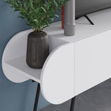 Capsule Modern TV Unit Multimedia Centre White with Storage
