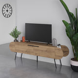 Capsule Modern TV Unit Multimedia Centre Dark Oak Effect with Storage