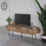 Capsule Modern TV Unit Multimedia Centre Dark Oak Effect with Storage