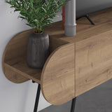 Capsule Modern TV Unit Multimedia Centre Dark Oak Effect with Storage