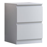 Pair Of Stora White 2 Drawer Bedside Tables