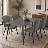 Monaco Grey Sintered Stone Dining Table With 4 Grace Grey Chairs
