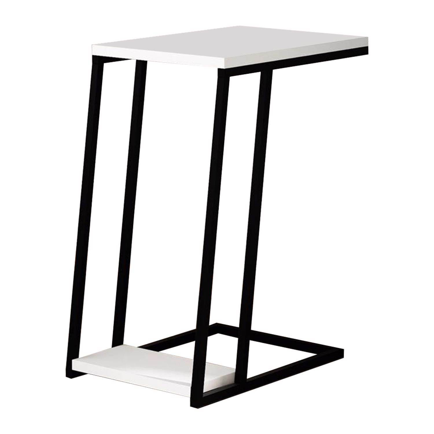 FWStyle Pal 2 Tier White Sofa End Table