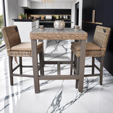 Maya Bar Stools Greywash Set of 2