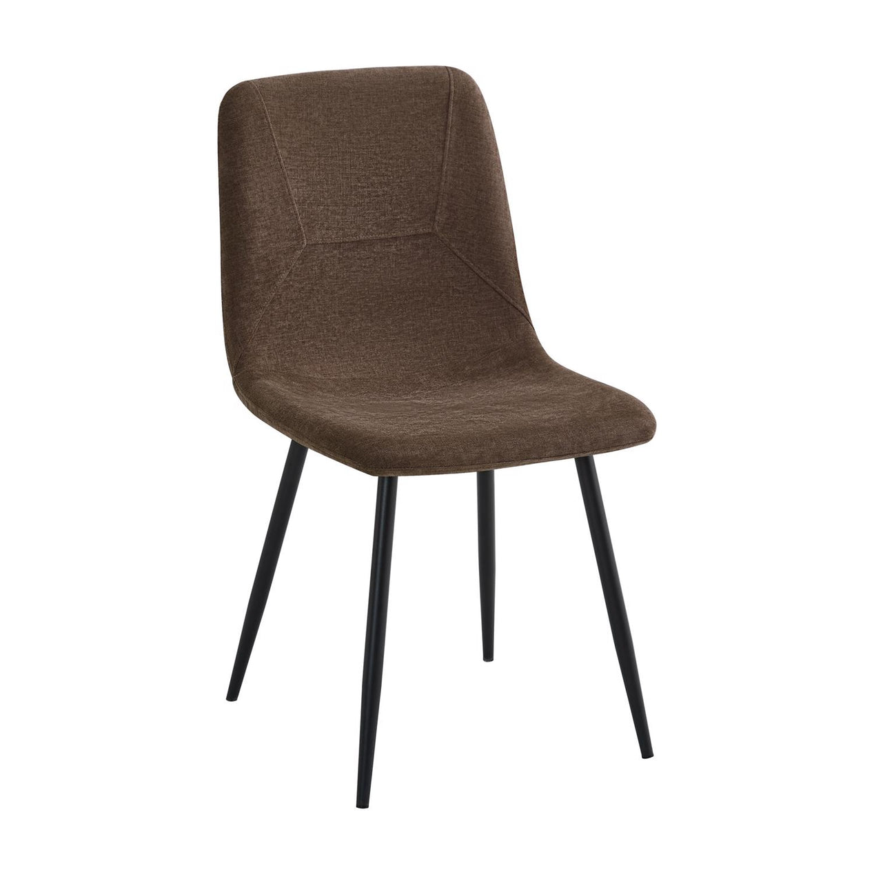 Monaco White Sintered Stone Dining Table With 6 Esme Dark Brown Chairs