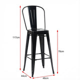 Bistro Pack Of 4 30 Black Bar Chairs