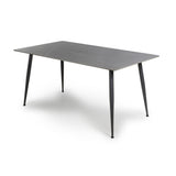 Monaco Grey Sintered Stone Dining Table With 6 Evie Grey Chairs