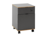 Adore Rio Anthracite Grey Mobile Office Storage Cart With Lockable Drawer