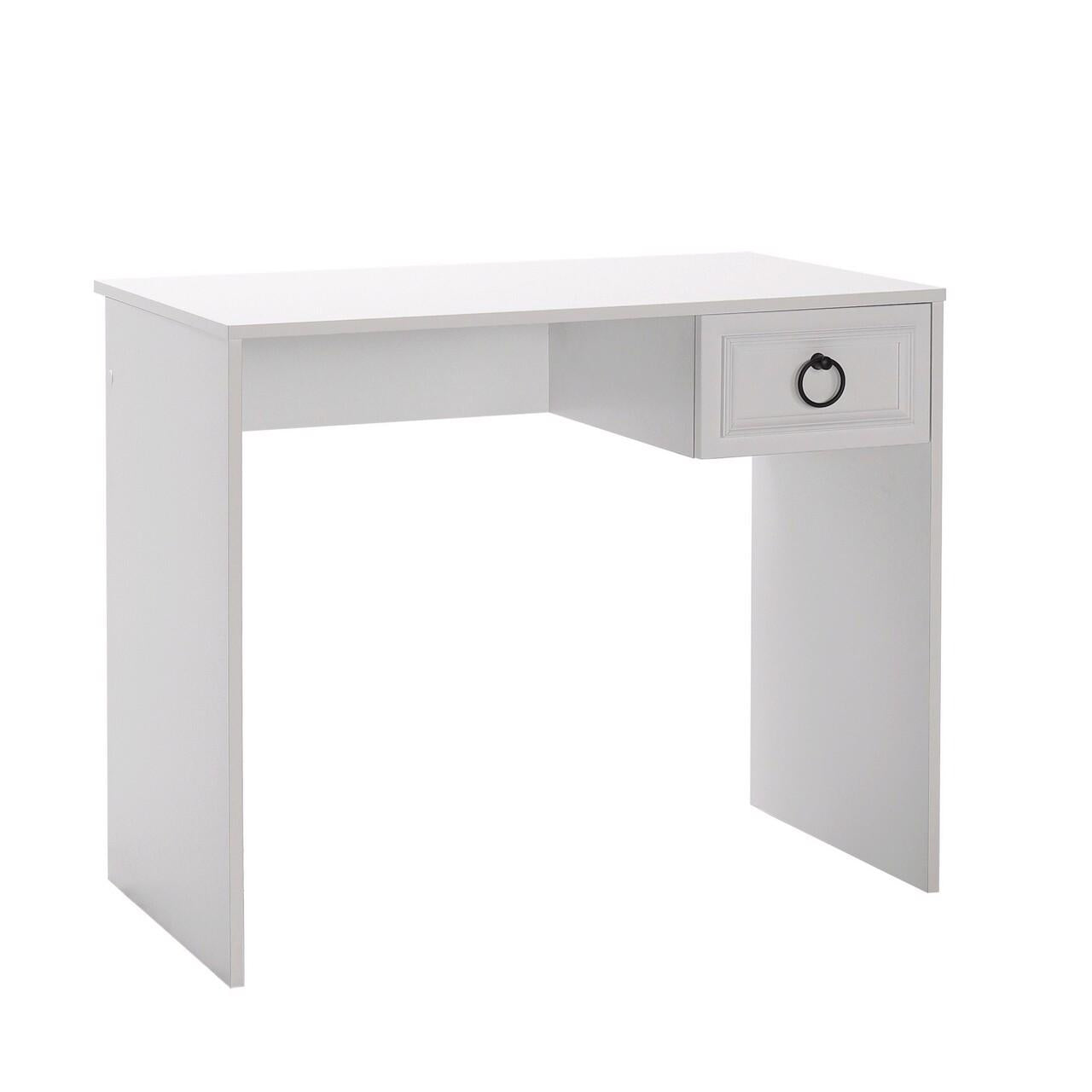 Adore Matt White Laptop Study Desk with 1 Drawer