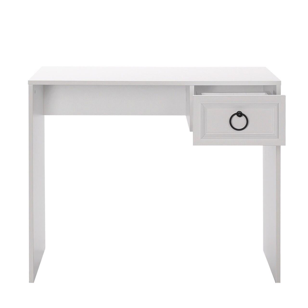 Adore Matt White Laptop Study Desk with 1 Drawer