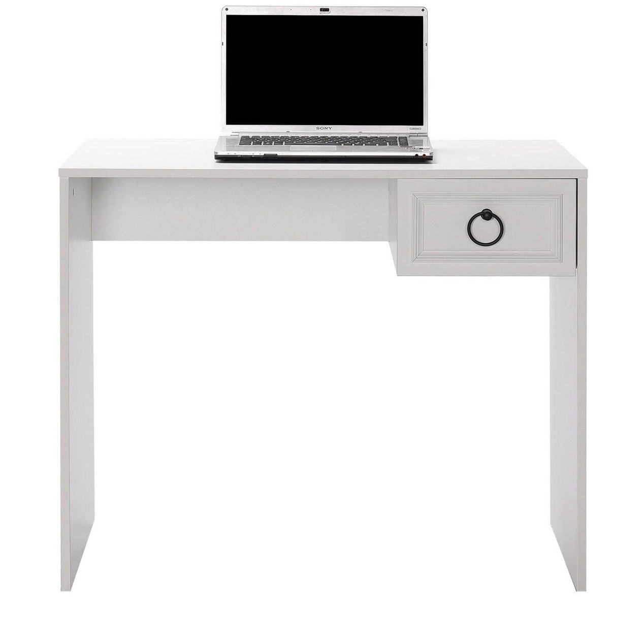 Adore Matt White Laptop Study Desk with 1 Drawer