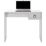 Adore Matt White Laptop Study Desk with 1 Drawer