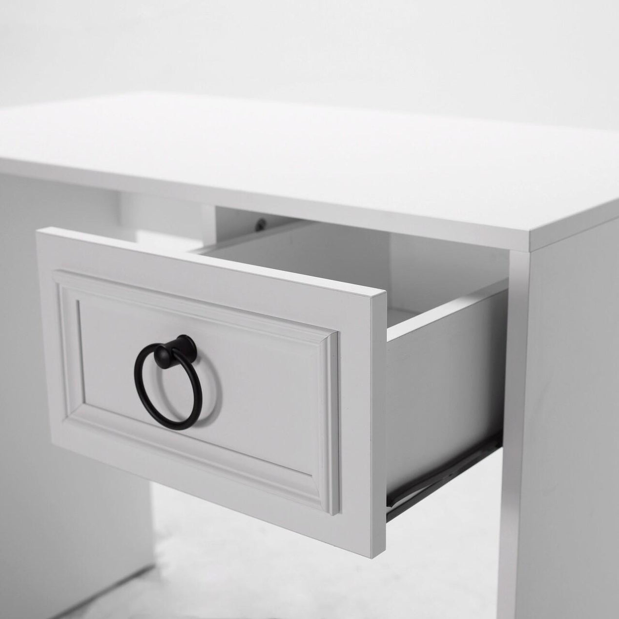 Adore Matt White Laptop Study Desk with 1 Drawer