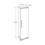 Adore White High Gloss 1 Door Storage Unit with Shelves - Multi-Purpose Cabinet
