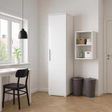 Adore White High Gloss 1 Door Storage Unit with Shelves - Multi-Purpose Cabinet