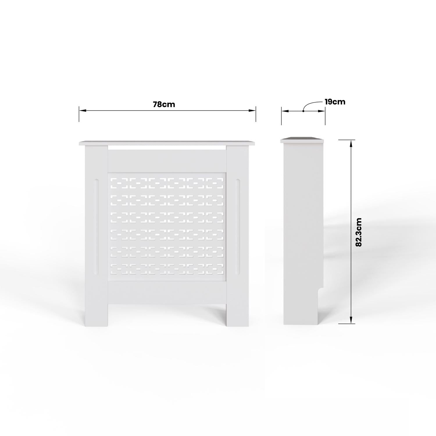 FWStyle Geometric Pattern Small White Radiator Cover