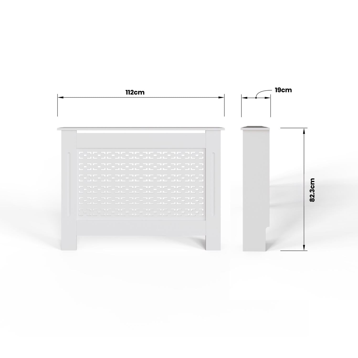 FWStyle Geometric Pattern Medium White Radiator Cover