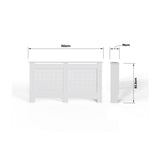 FWStyle Geometric Pattern Large White Radiator Cover