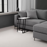 FWStyle Pal 2 Tier White Sofa End Table