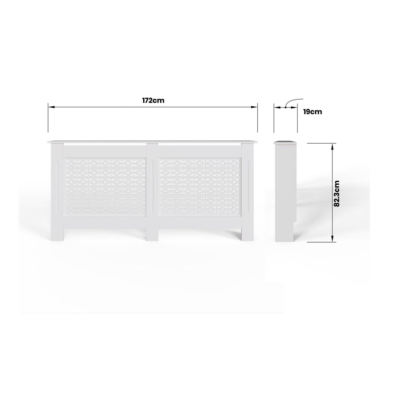 FWStyle Geometric Pattern Extra Large White Radiator Cover