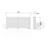 FWStyle Geometric Pattern Extra Large White Radiator Cover