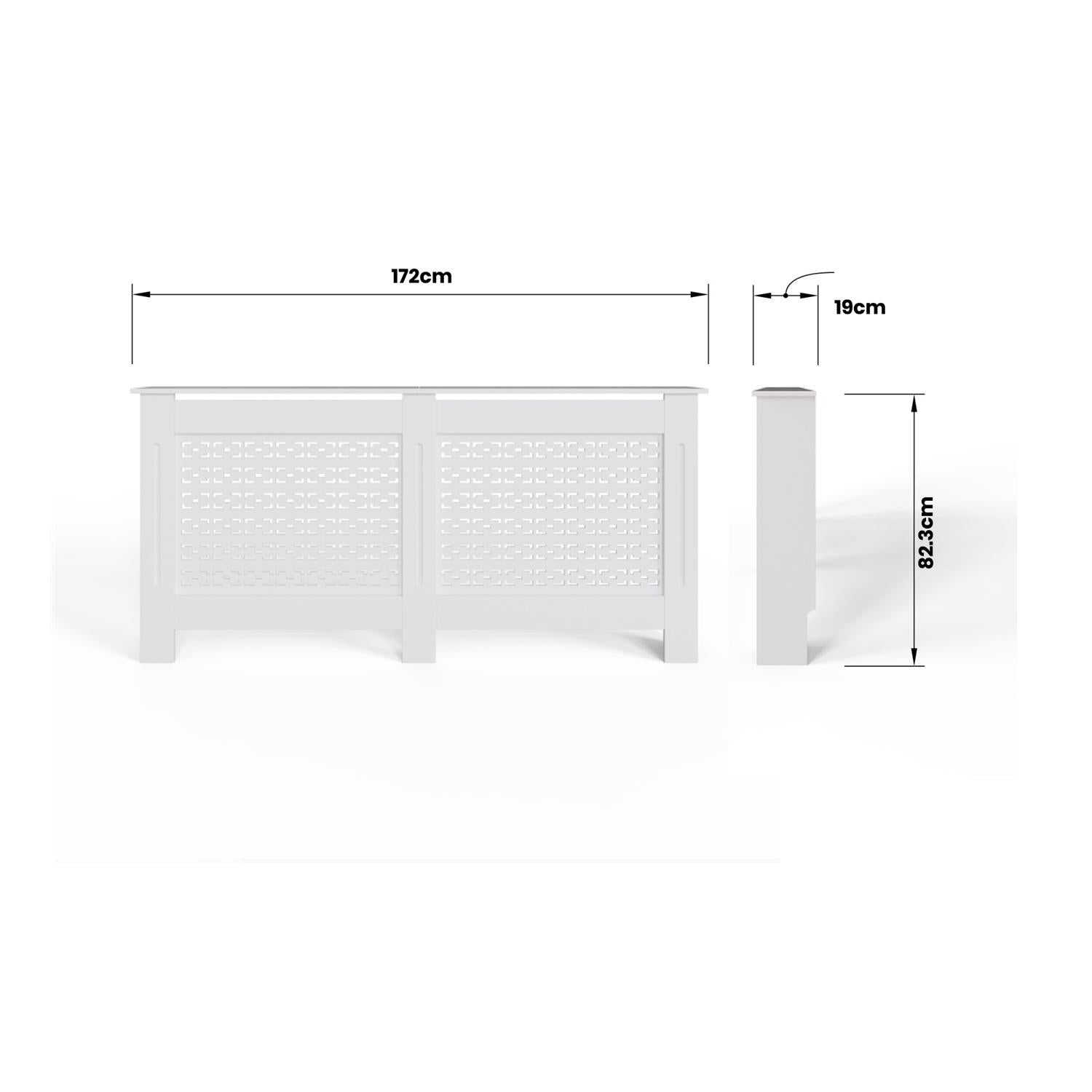 FWStyle Geometric Pattern Extra Large White Radiator Cover