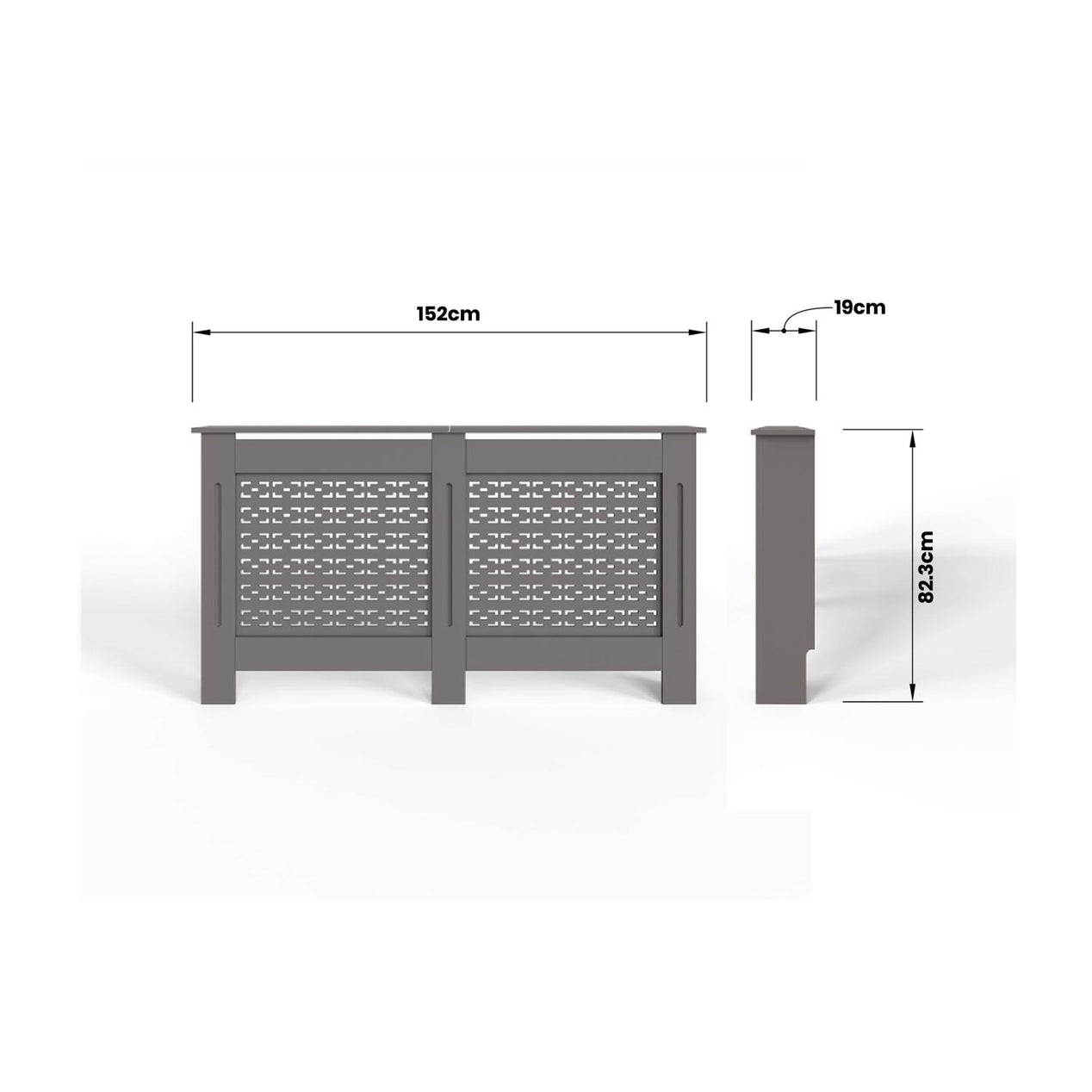 FWStyle Geometric Pattern Large Grey Radiator Cover